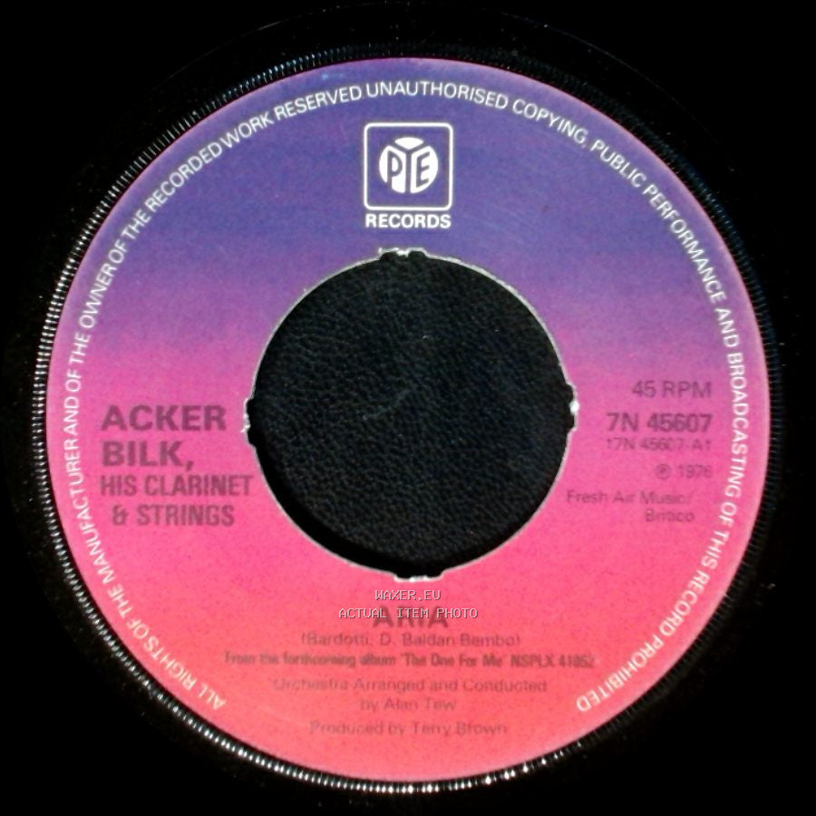 Acker Bilk, His Clarinet & Strings - Aria / The Fool On The Hill side A