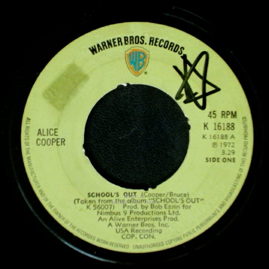 Alice Cooper - School's Out / Gutter Cat side A