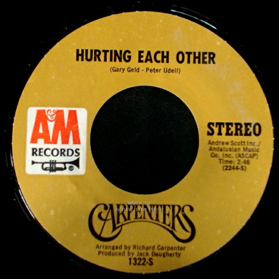 Carpenters - Hurting Each Other / Maybe It's You side A