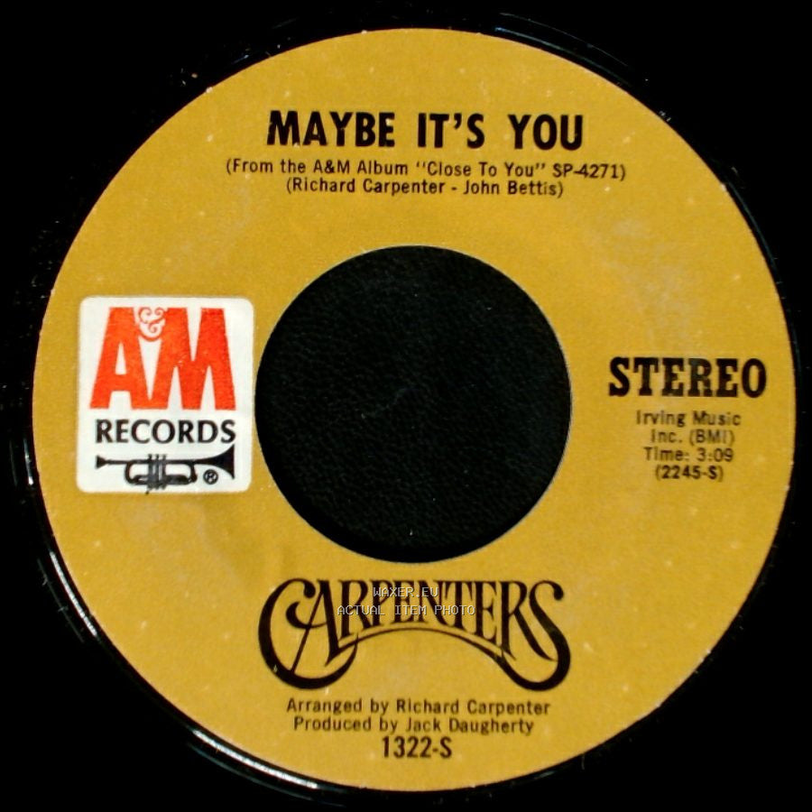 Carpenters - Hurting Each Other / Maybe It's You side B