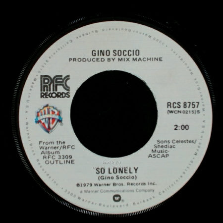 Gino Soccio - Dancer (Edit) / So Lonely side B