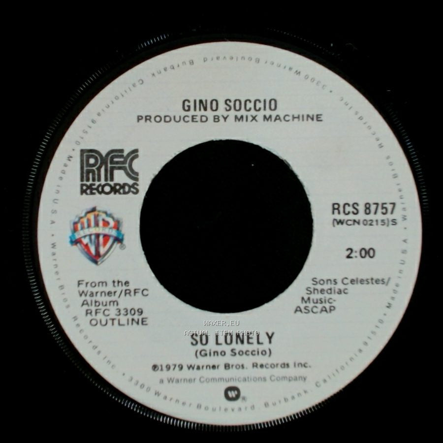 Gino Soccio - Dancer (Edit) / So Lonely side B