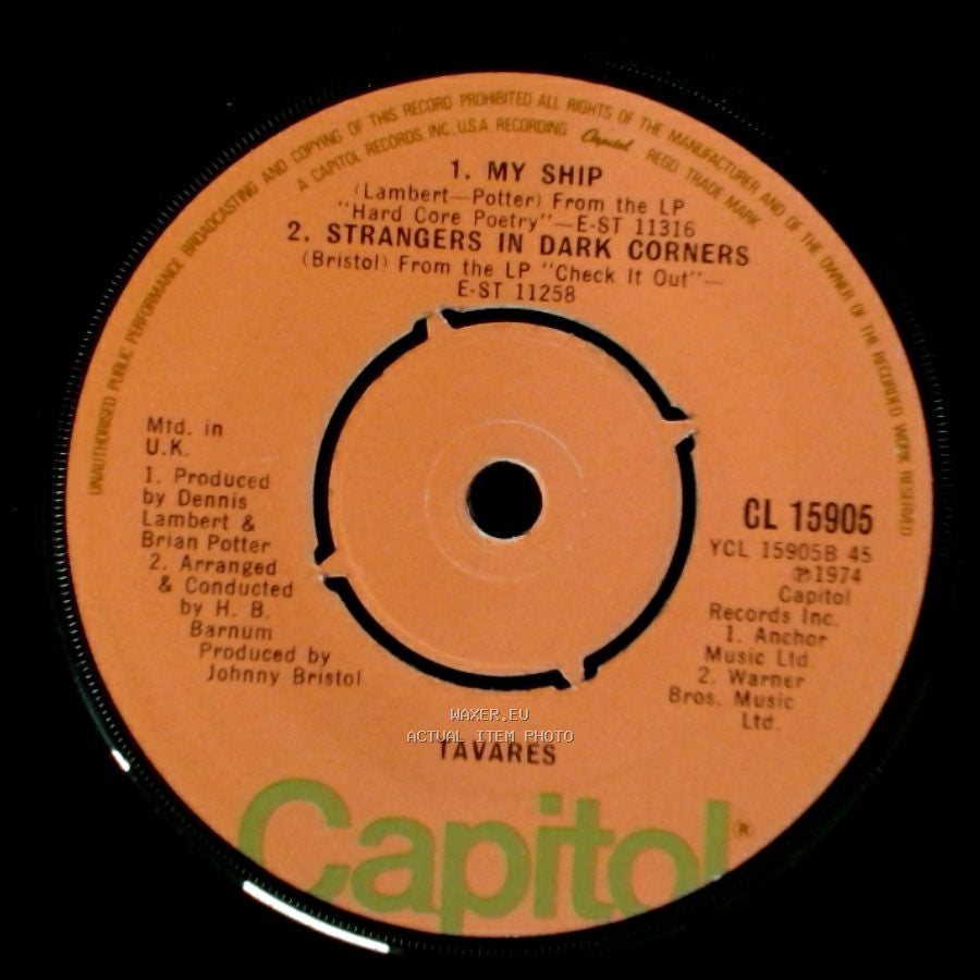 Tavares - The Mighty Power Of Love / I Hope She Chooses Me / My Ship / Strangers In Dark Corners side B