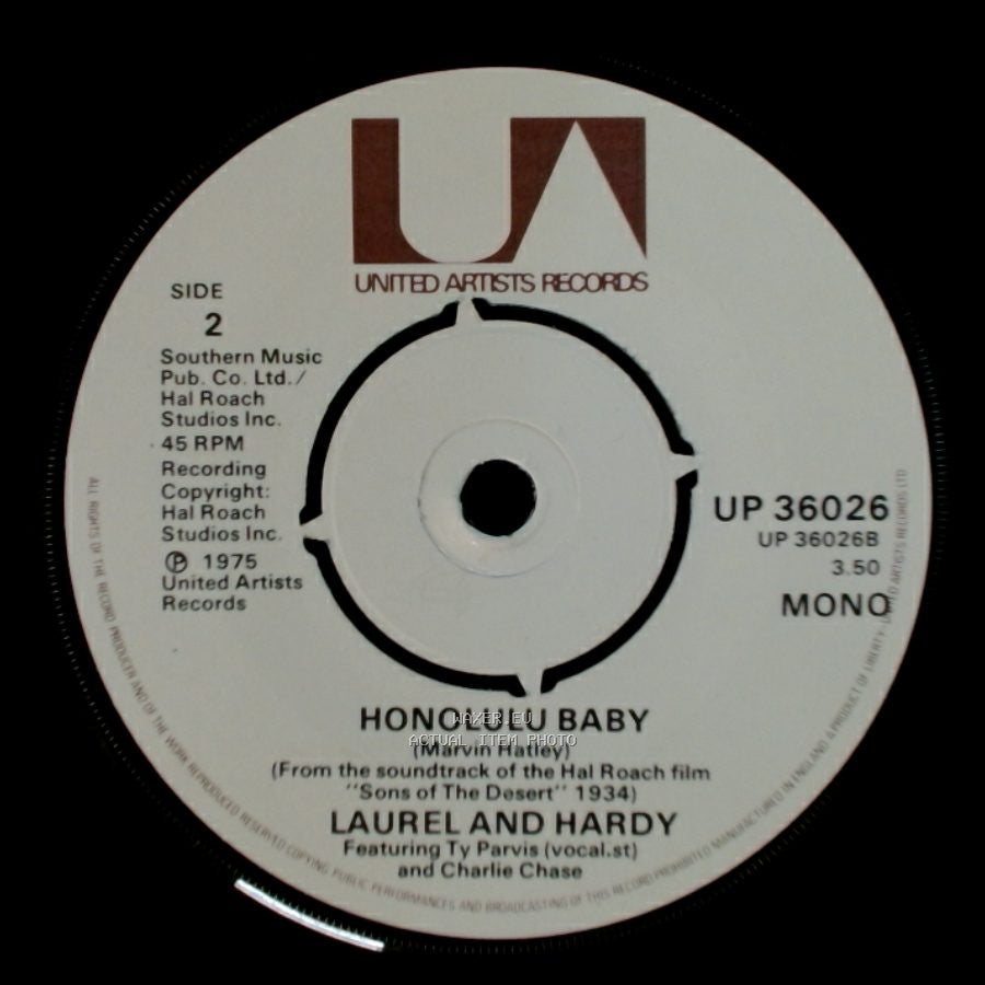 Laurel And Hardy With The Avalon Boys / Laurel And Hardy - The Trail Of The Lonesome Pine / Honolulu Baby side B