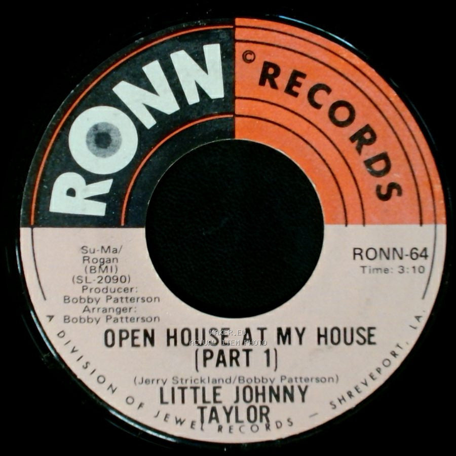 Little Johnny Taylor - Open House At My House (Part 2) / Open House At My House (Part 1) side B