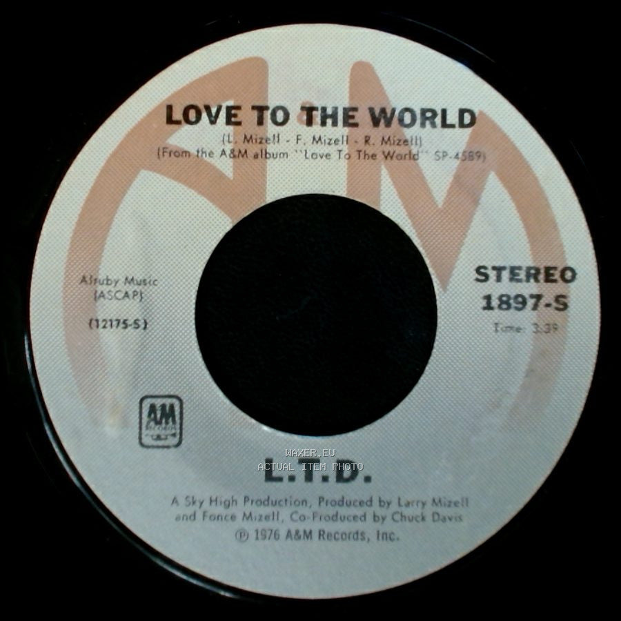 L.T.D. - Love To The World / Get Your It Together side A
