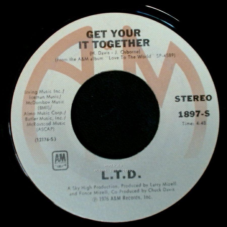 L.T.D. - Love To The World / Get Your It Together side B