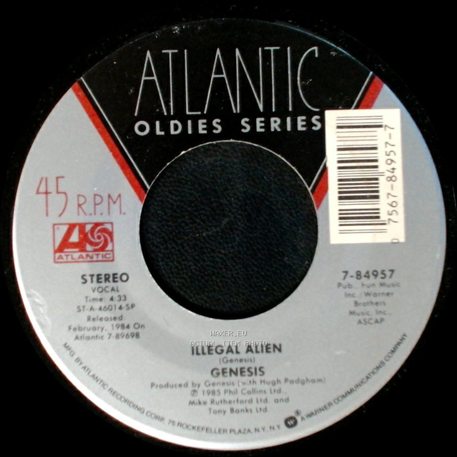 Genesis - Follow You Follow Me / Illegal Alien side B