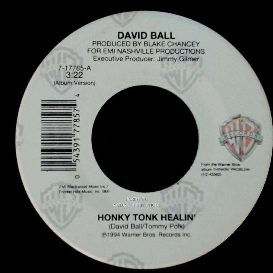 David Ball - Blowin' Smoke / Honky Tonk Healin' side B