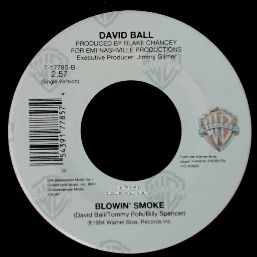 David Ball - Blowin' Smoke / Honky Tonk Healin' side B