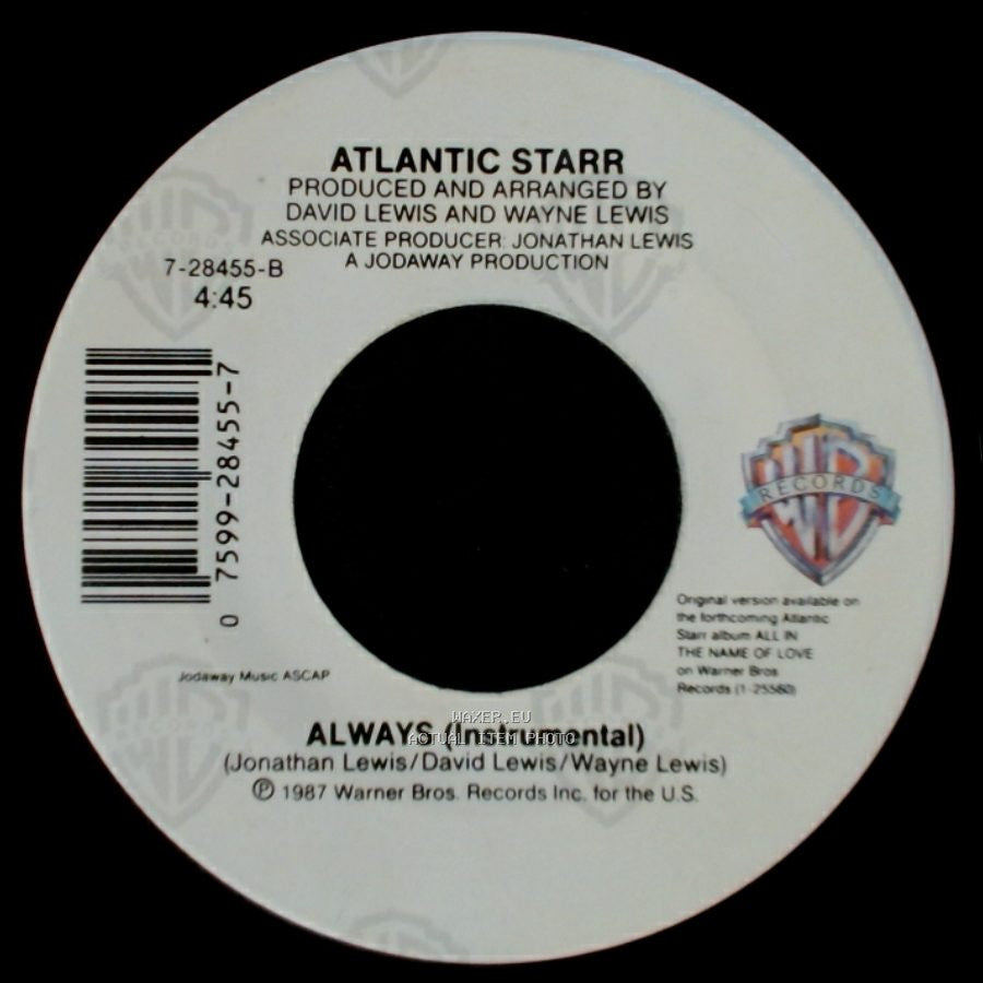 Atlantic Starr - Always / Always (Instrumental) side B