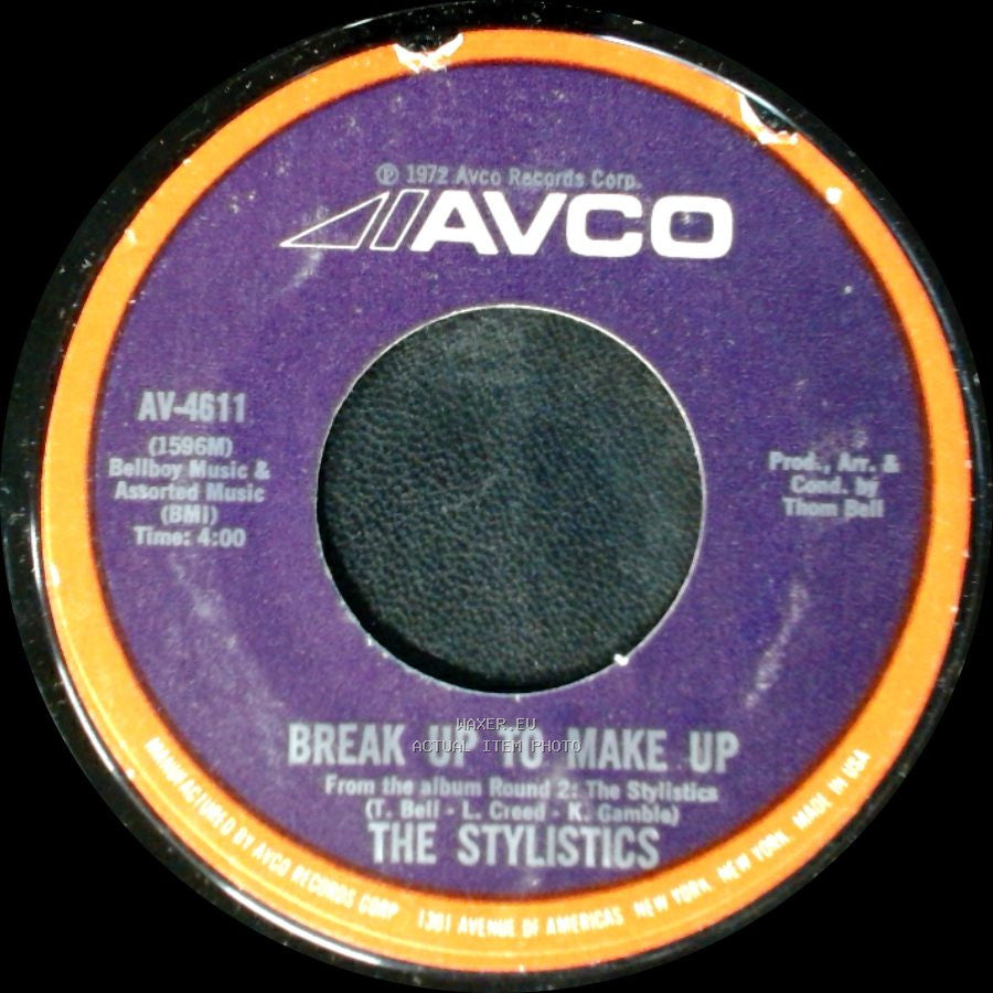 The Stylistics - You And Me / Break Up To Make Up side B