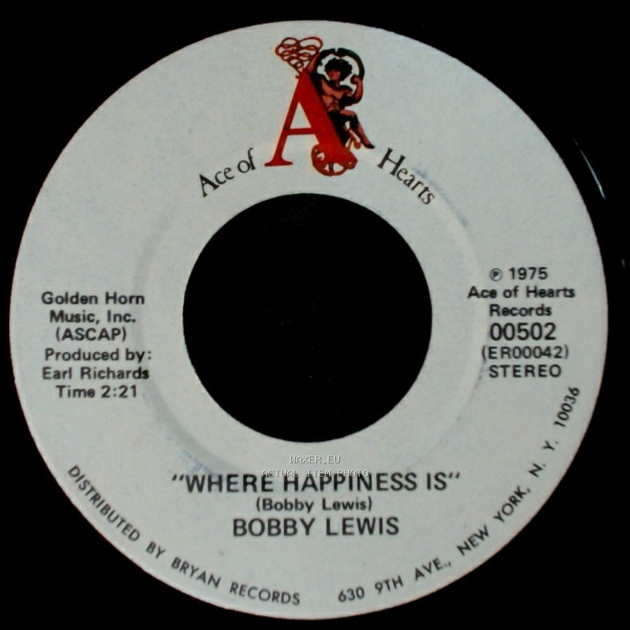Bobby Lewis - "Where Happiness Is" / Let Me Take Care Of You side A