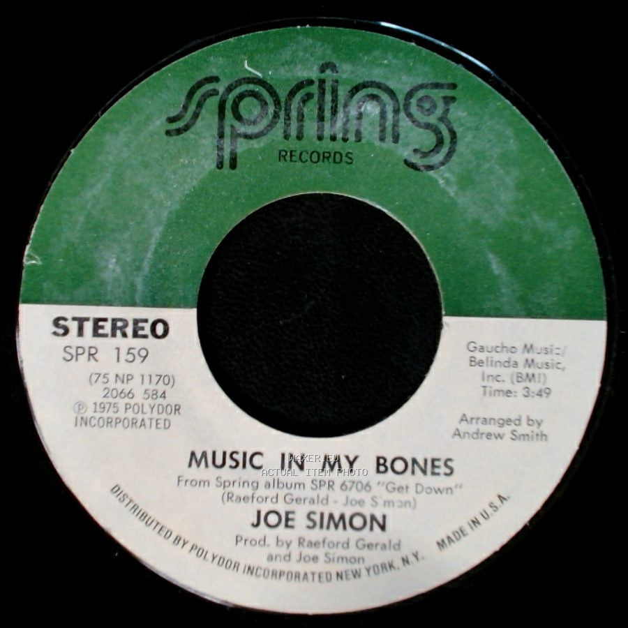 Joe Simon - Fire Burning / Music In My Bones side B