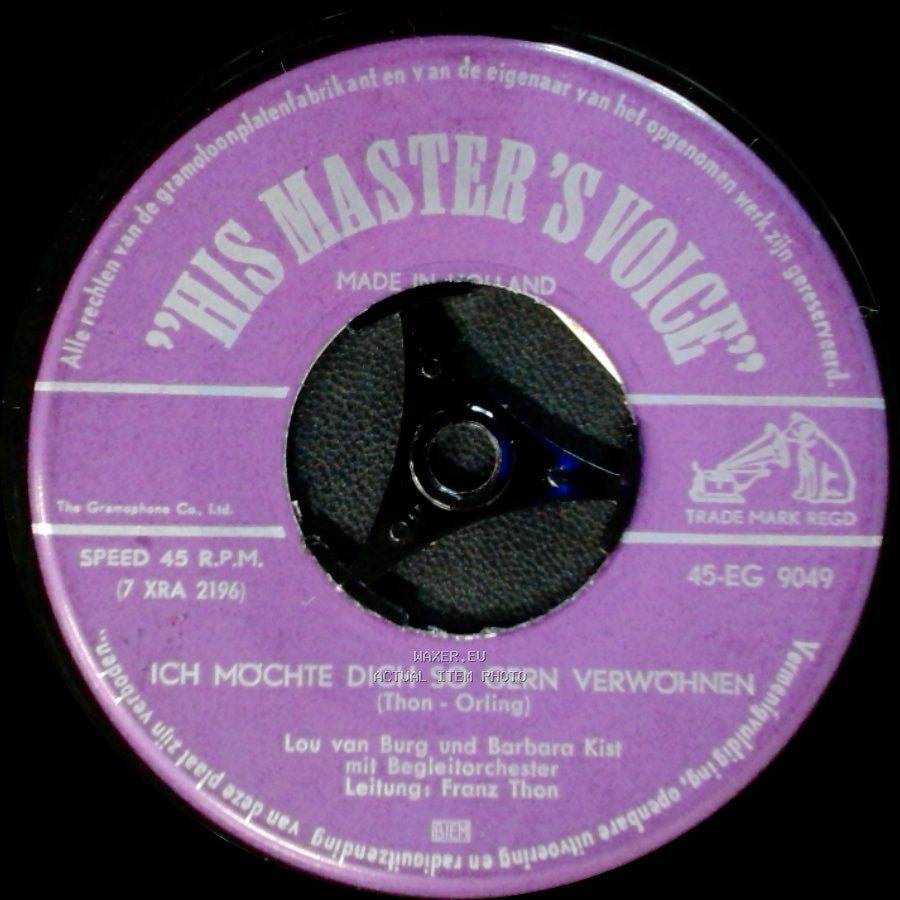 Lou Van Burg Und Barbara Kist - Ich Möchte Dich So Gern Verwöhnen / Warte Bis Die Sonne Wieder Scheint side A