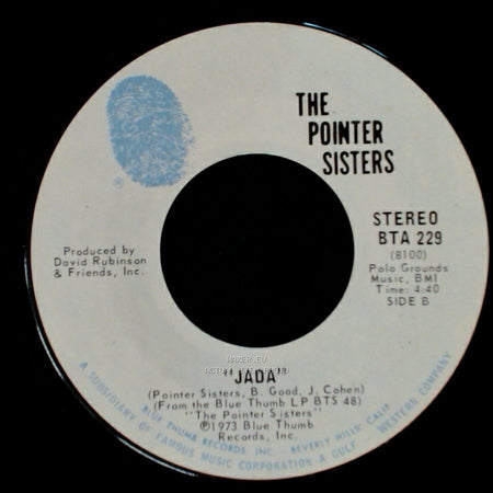 The Pointer Sisters - Yes We Can Can / Jada side B