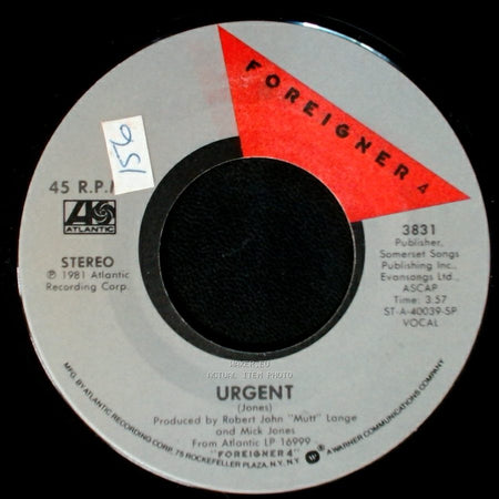 Foreigner - Urgent / Girl On The Moon side A