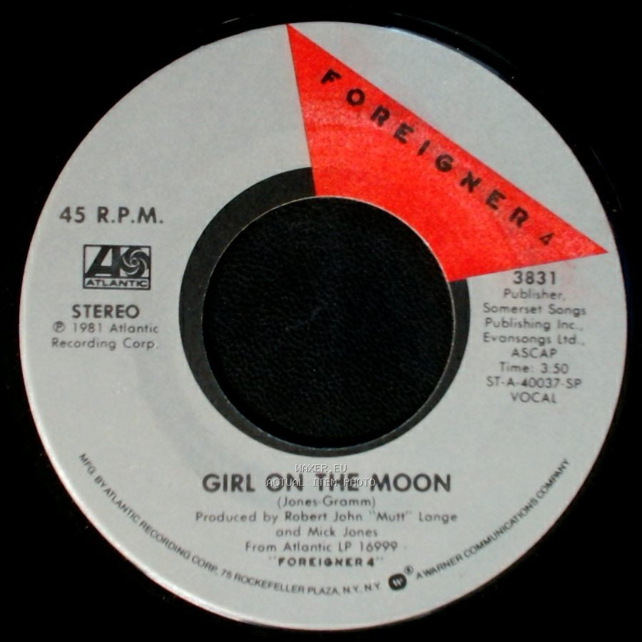Foreigner - Urgent / Girl On The Moon side B