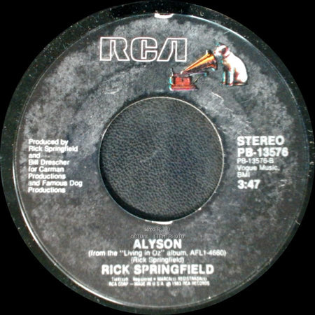 Rick Springfield - Alyson / Human Touch side A