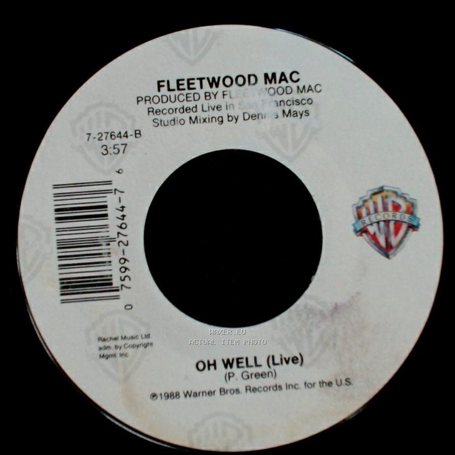 Fleetwood Mac - Oh Well (Live) / As Long As You Follow side B
