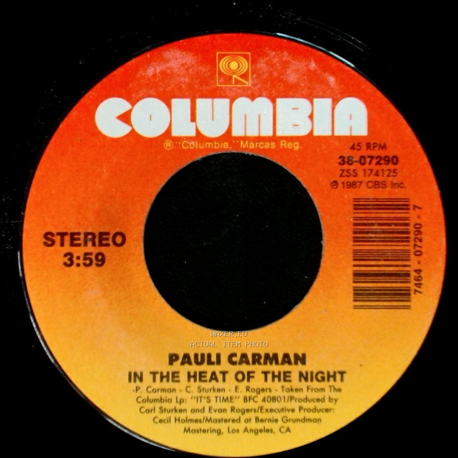 Pauli Carman - In The Heat Of The Night / In The Heat Of The Night (Instrumental) side A