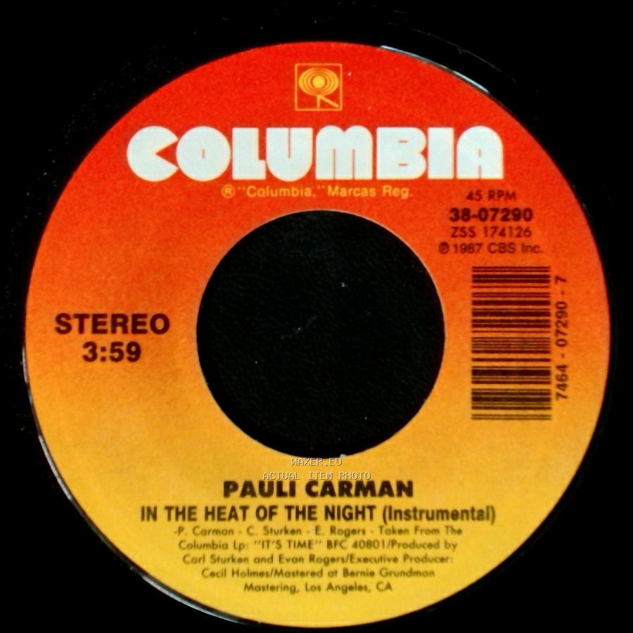 Pauli Carman - In The Heat Of The Night / In The Heat Of The Night (Instrumental) side B