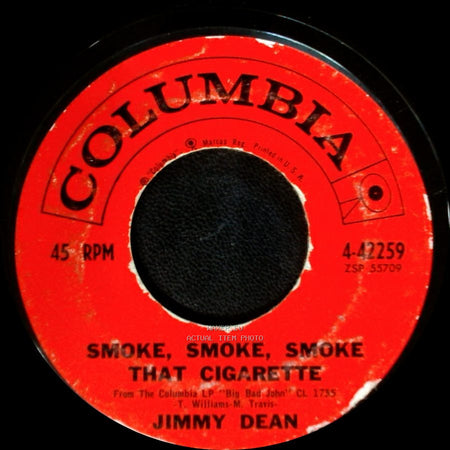 Jimmy Dean - Dear Ivan / Smoke, Smoke, Smoke That Cigarette side B