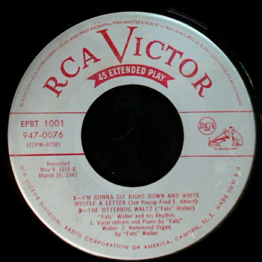 "Fats" Waller And His Rhythm - Unknown Title A / Honeysuckle Rose / Darktown Strutters' Ball side A