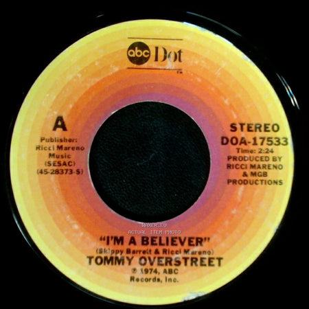 Tommy Overstreet - This Land Is A Big Land / I'm A Believer side B