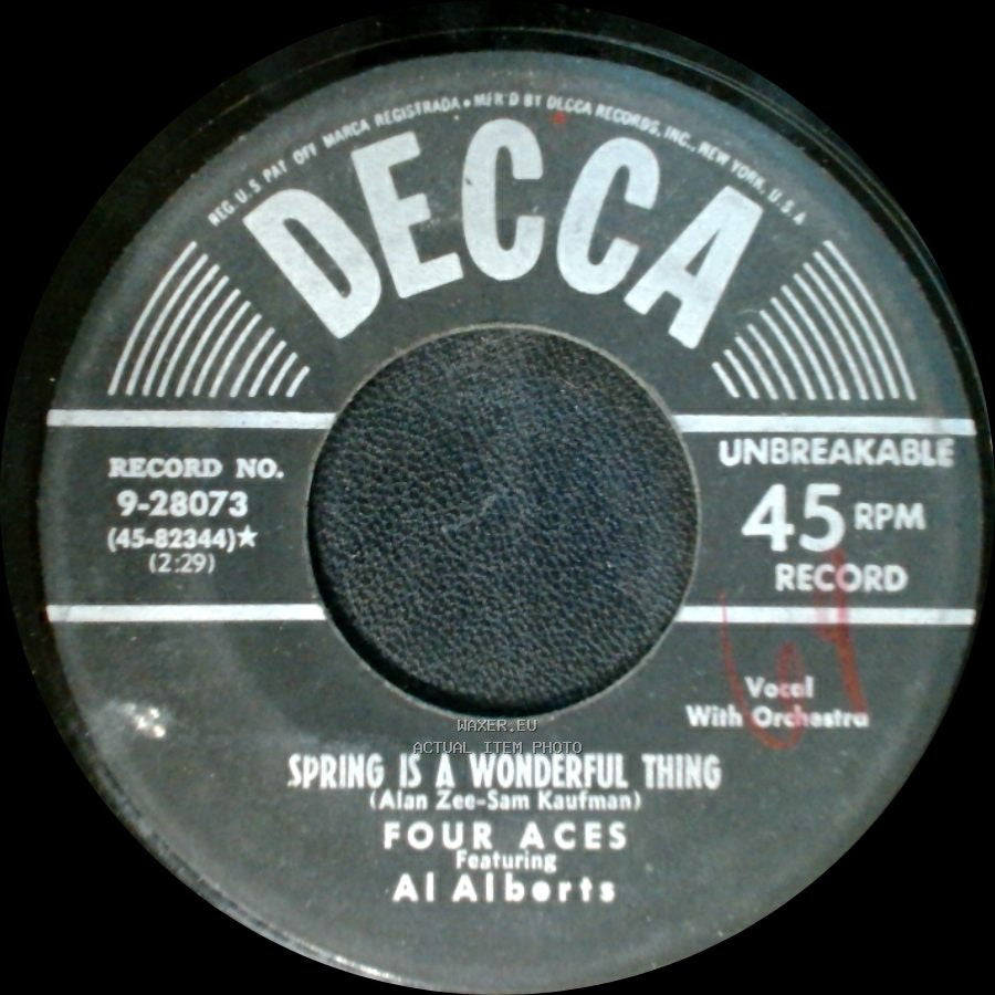 Four Aces Featuring Al Alberts - Spring Is A Wonderful Thing / My Hero side A