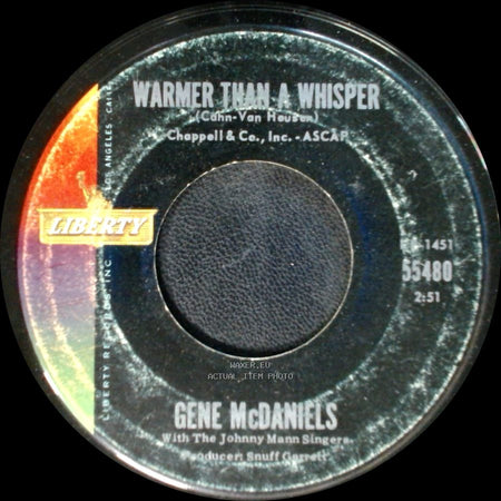 Gene Mcdaniels - Warmer Than A Whisper / Point Of No Return side A