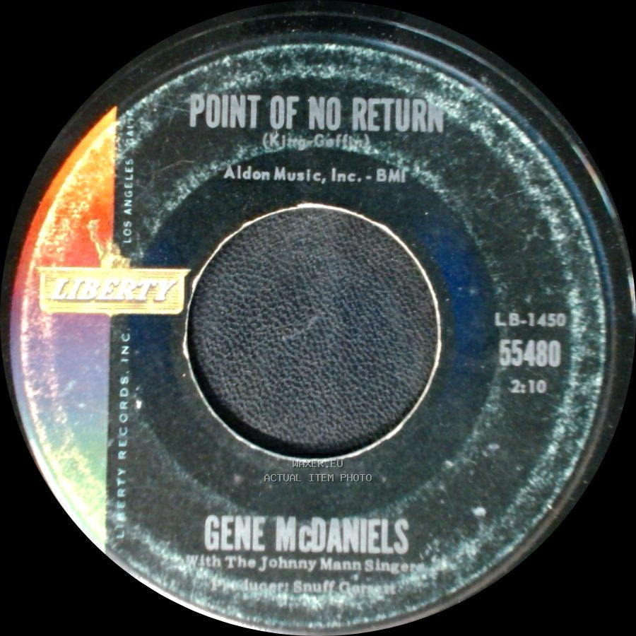 Gene Mcdaniels - Warmer Than A Whisper / Point Of No Return side B