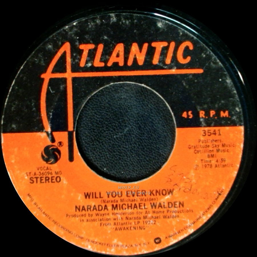 Narada Michael Walden - Will You Ever Know / I Don't Want Nobody Else (To Dance With You) side A