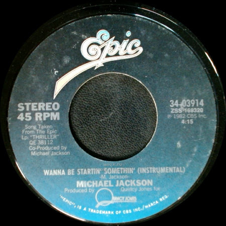 Michael Jackson - Wanna Be Startin' Somethin' (Instrumental) / Wanna Be Startin' Somethin' side A