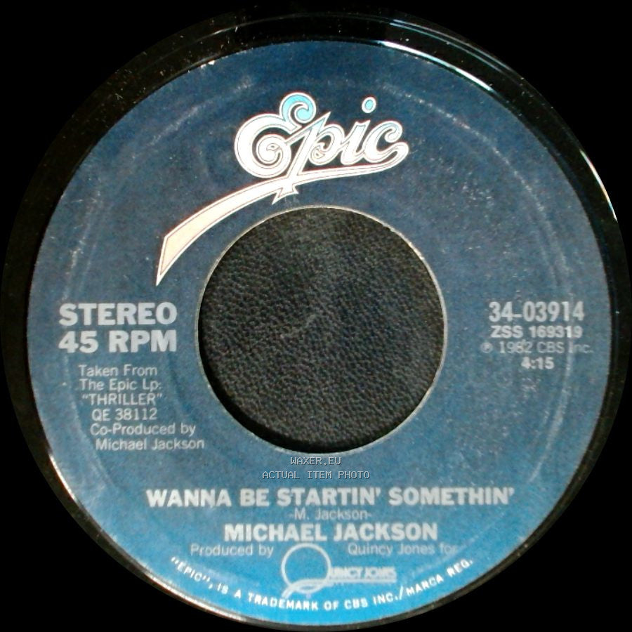 Michael Jackson - Wanna Be Startin' Somethin' (Instrumental) / Wanna Be Startin' Somethin' side B