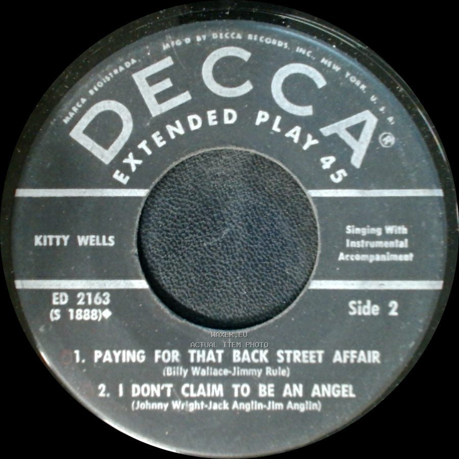 Kitty Wells - Unknown Title A / Unknown Title B side B