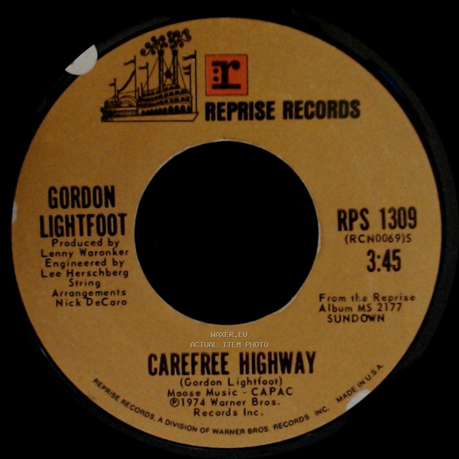 Gordon Lightfoot - Carefree Highway / Seven Island Suite side A