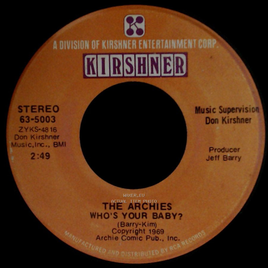 The Archies - Senorita Rita / Who's Your Baby? side B