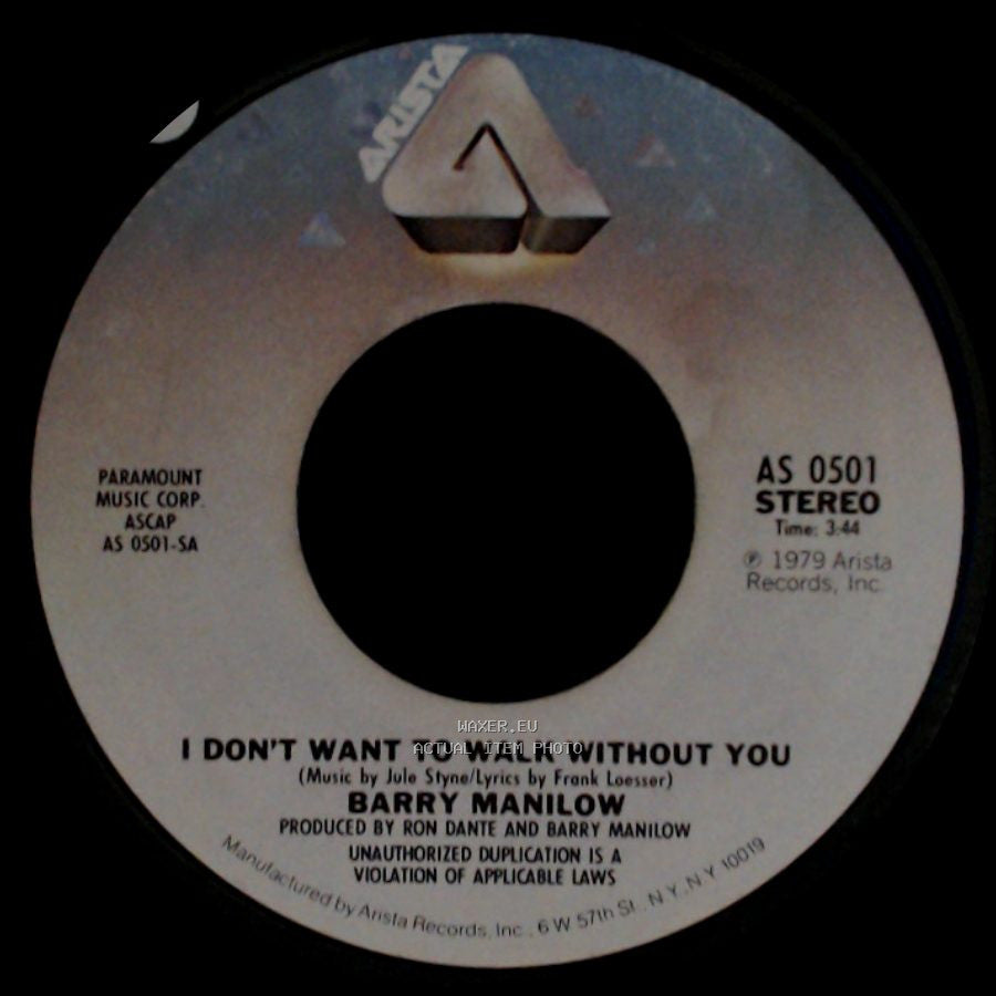 Barry Manilow - One Voice / I Don't Want To Walk Without You side B