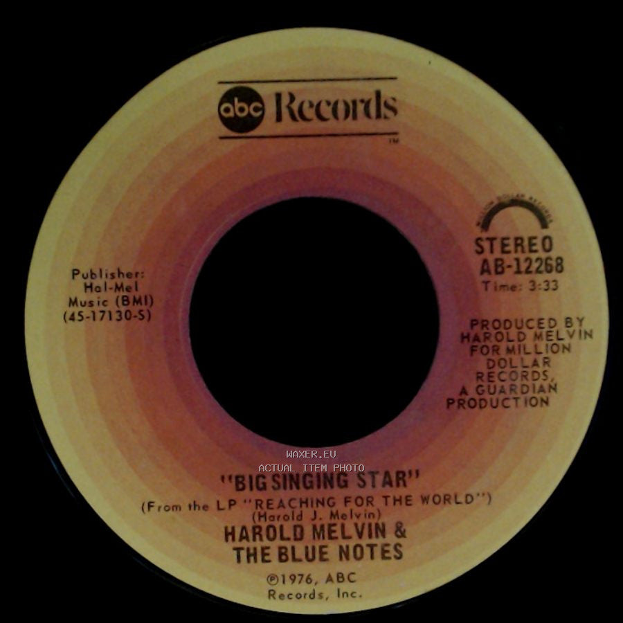 Harold Melvin & The Blue Notes, Featuring Sharon Page / Harold Melvin & The Blue Notes - After You Love Me, Why Do You Leave Me / Big Singing Star side B
