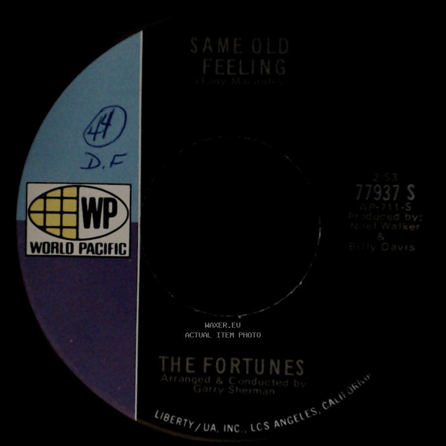 The Fortunes - Lifetime Of Love / Same Old Feeling side B