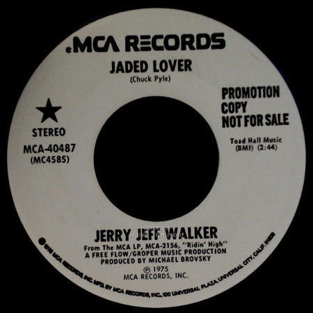 Jerry Jeff Walker - Jaded Lover / Jaded Lover side A