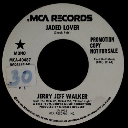 Jerry Jeff Walker - Jaded Lover / Jaded Lover side B