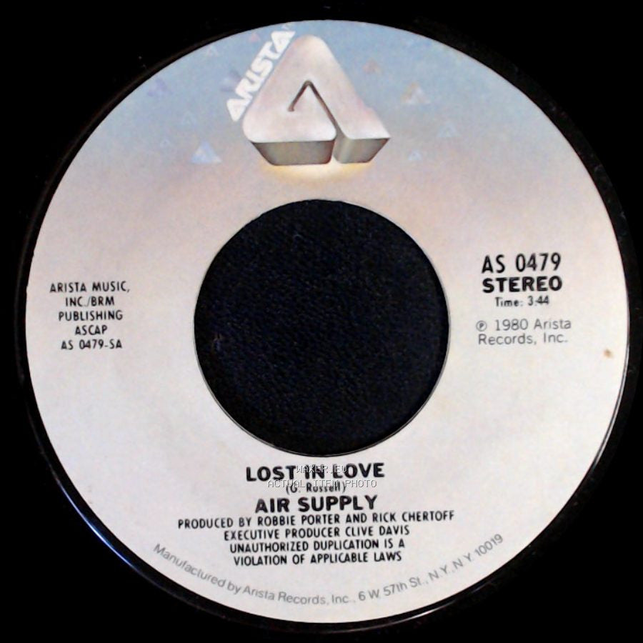 Air Supply - Lost In Love / I Don't Want To Lose You side A