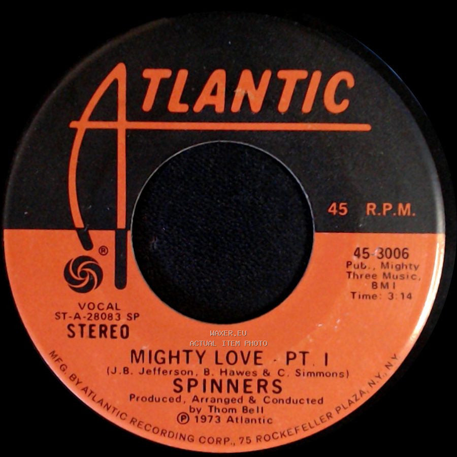 Spinners - Mighty Love Pt. I / Mighty Love . Pt. Ii side A
