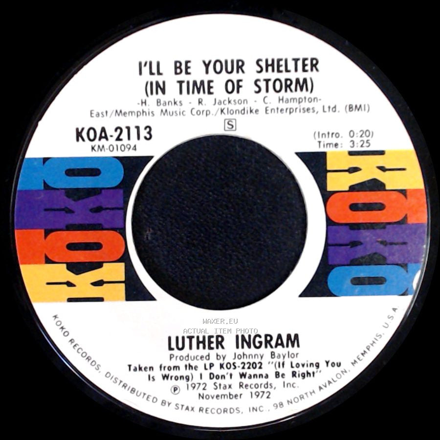 Luther Ingram - I'll Be Your Shelter (In Time Of Storm) / I Can't Stop side A
