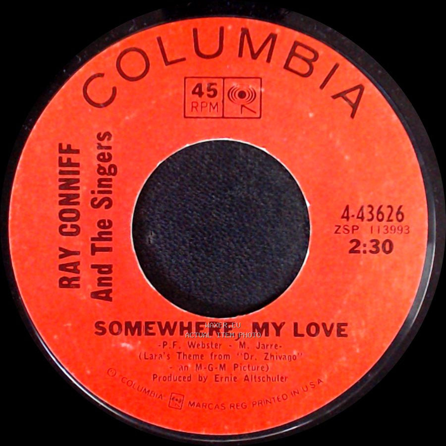 Ray Conniff And The Singers / Ray Conniff His Orchestra And Chorus - Somewhere, My Love / Midsummer In Sweden side A
