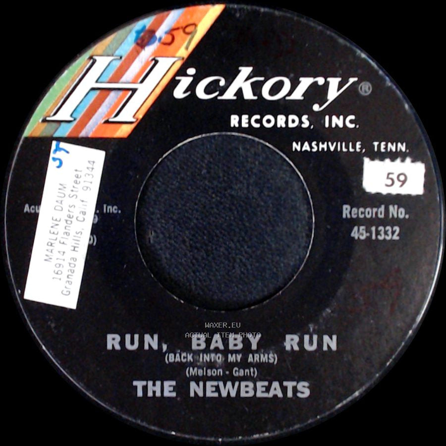 The Newbeats - Mean Woolly Willie / Run, Baby Run side B