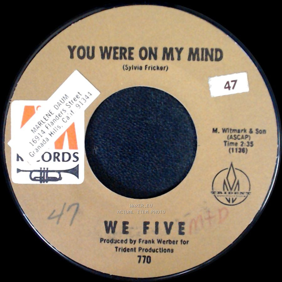 We Five - Small World / You Were On My Mind side B