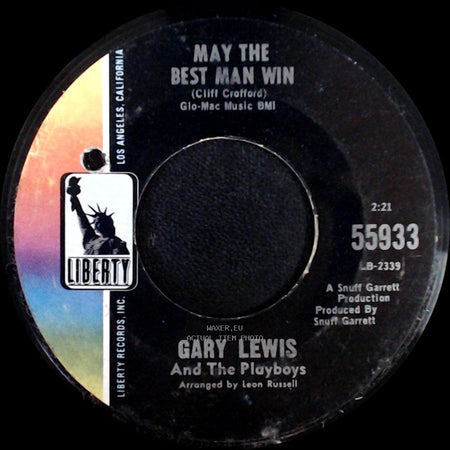 Gary Lewis And The Playboys - Where Will The Words Come From / May The Best Man Win side B